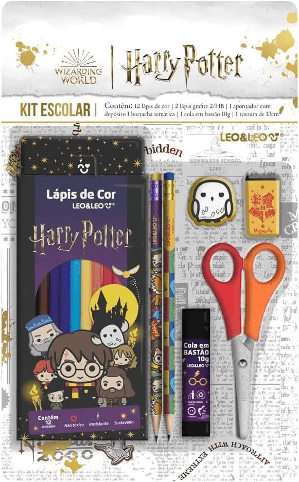 Kit Lápis 12 Cores Harry Potter - Leonora 