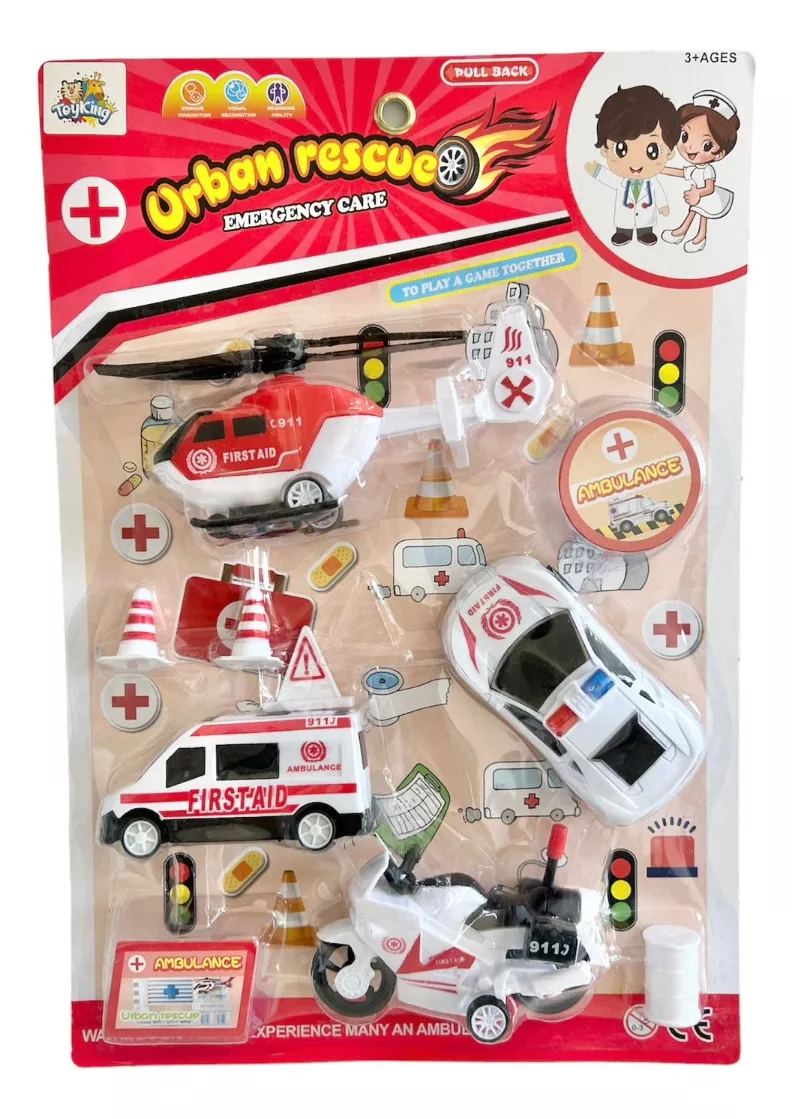 Kit Conjunto Médico Resgate - Toy King