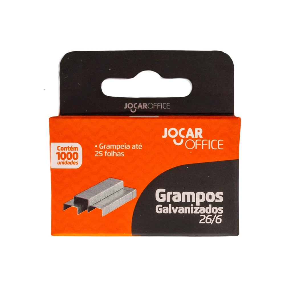 Grampo Galvanizado 26/6 para Grampeador - 1000 Unidades