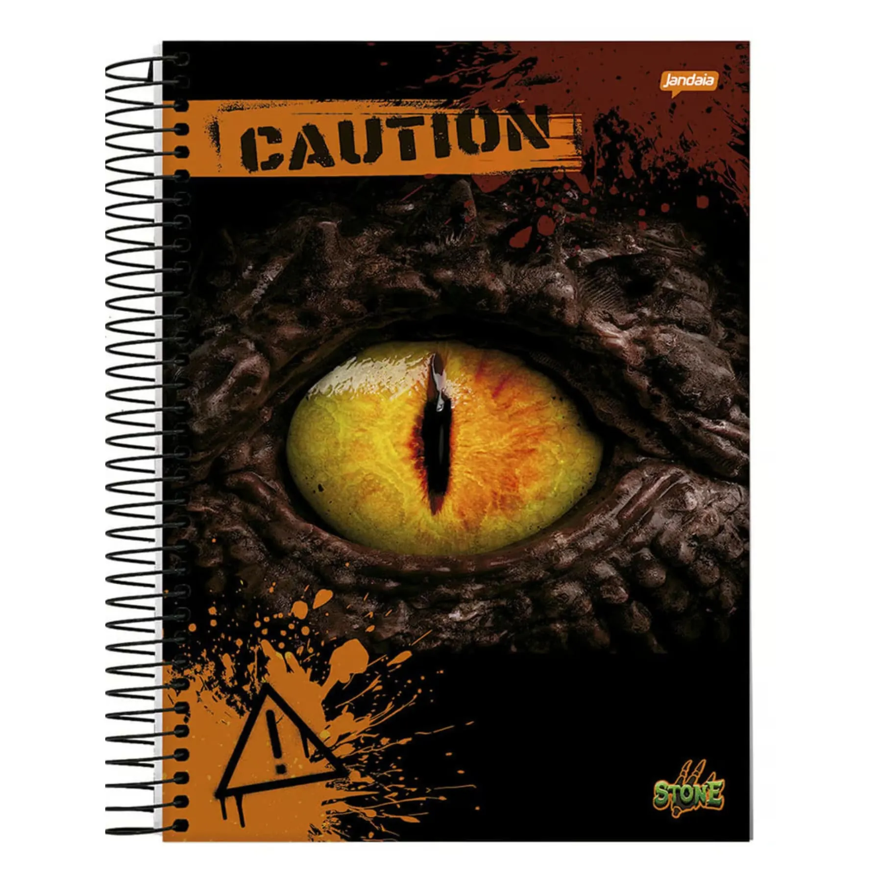 Caderno Espiral Capa Dura Stone Dinossauro 80 Folhas - Jandaia