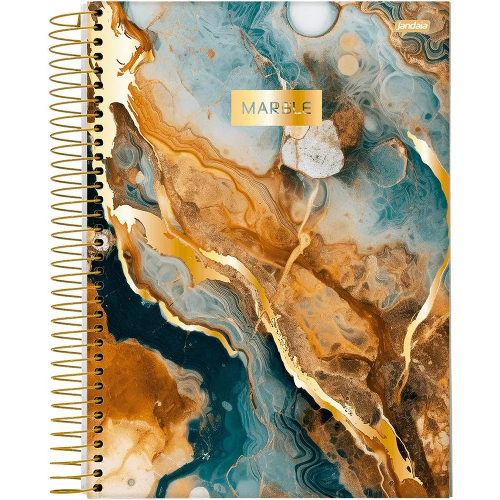 Caderno Universitário 80 Folhas Capa Dura - Marble