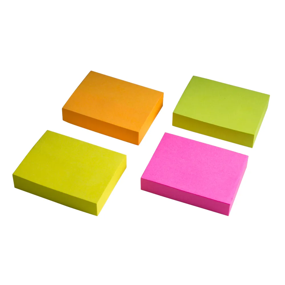 Bloco Adesivo Colorido Neon - Jocar Office 