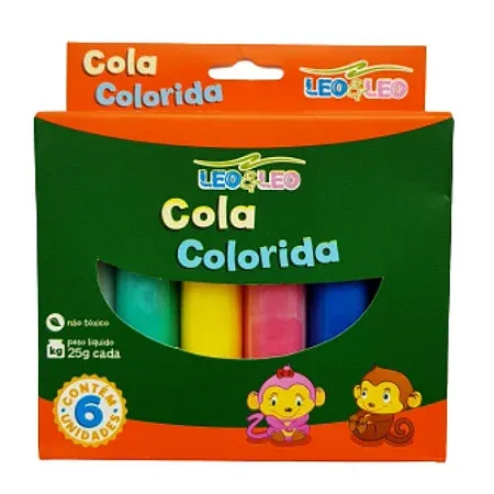 Kit Cola Colorida com 6 Cores - Leonora