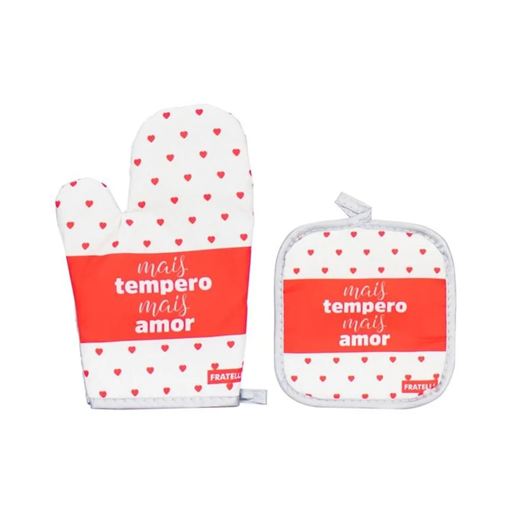 Kit Luva e Suporte Térmico 2 Peças- Estampa Sortida Kit Luva e Suporte Térmico 2 Peças- Estampa Sortida
