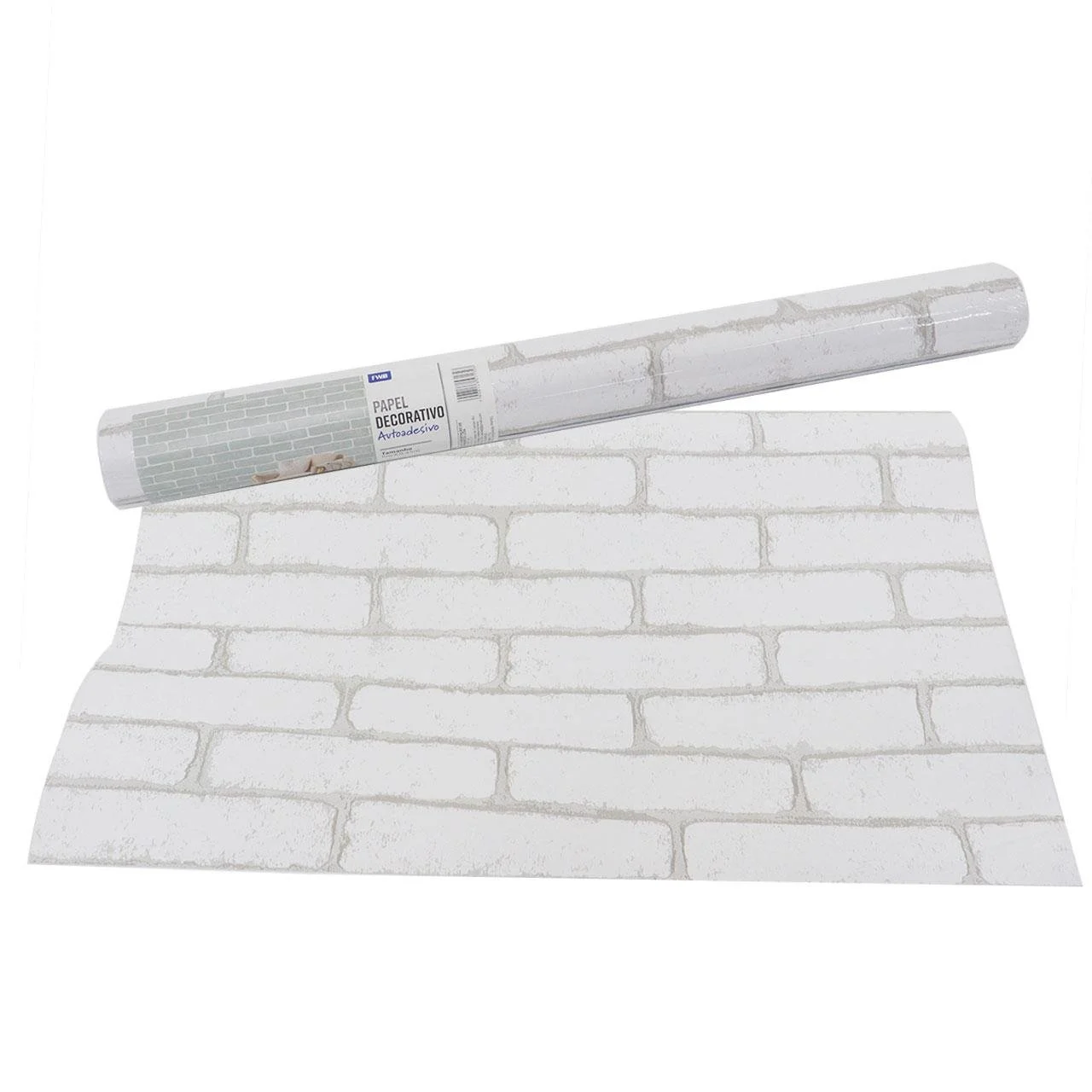 Papel de Parede 45cm x 5m Tijolo Branco - FWB