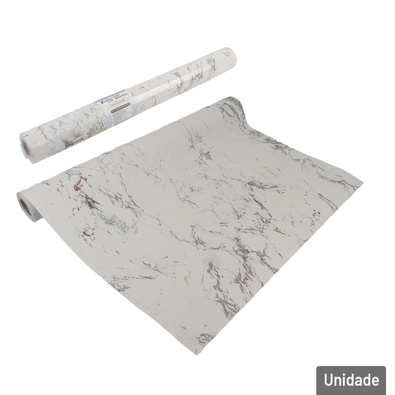 Papel de Parede 45cm x 5m Marmorizado Branco – DCARTE