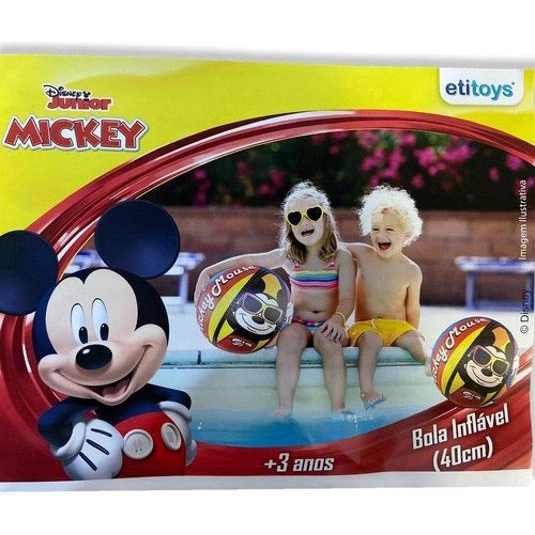 Bola Inflável Para Piscina, Praia, Campo Mickey 40cm Infantil