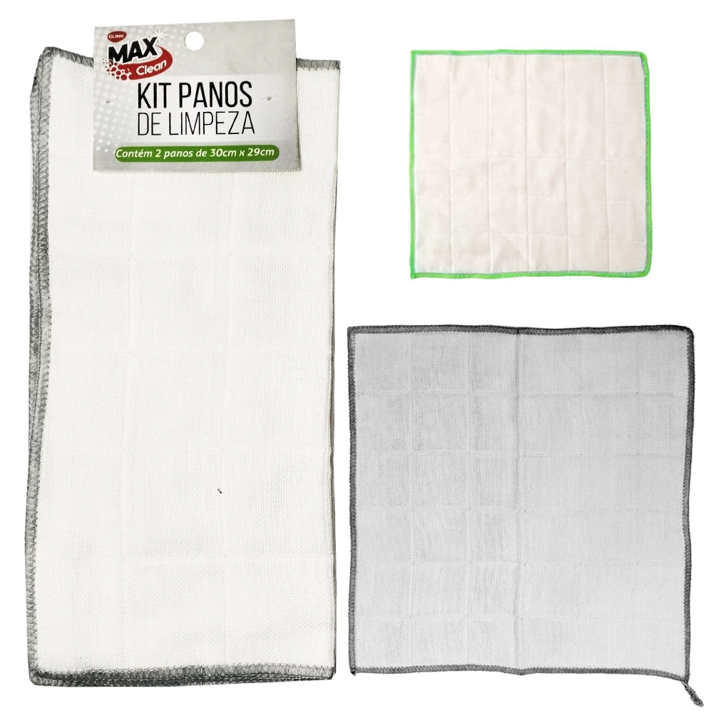 Pano de Limpeza Multiuso Max Clean 2 Peças