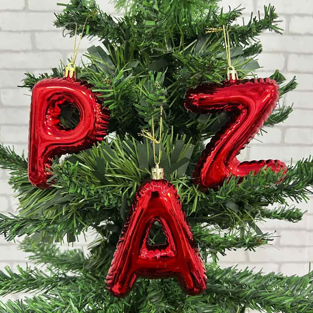Enfeite de Natal Pendente - Palavra Paz